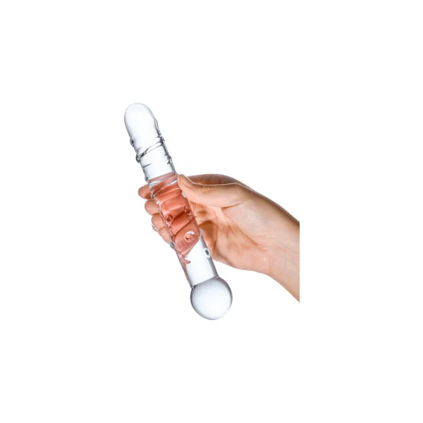Glas 7 in. Callisto Clear Glass Dildo