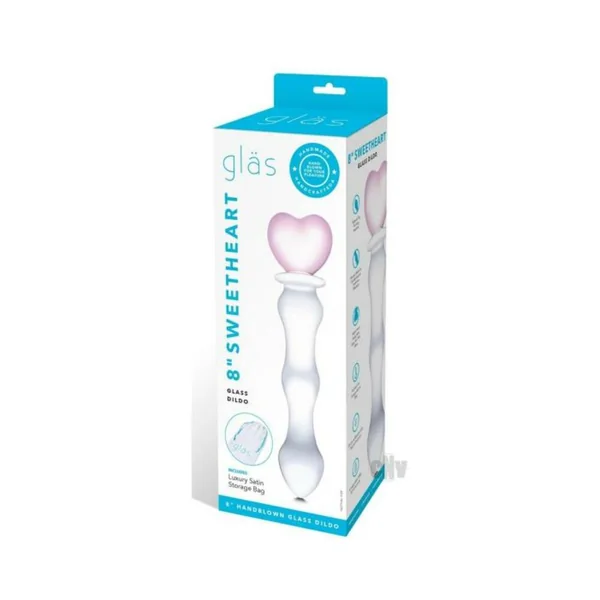 Glas 8″ Sweetheart Glass Dildo
