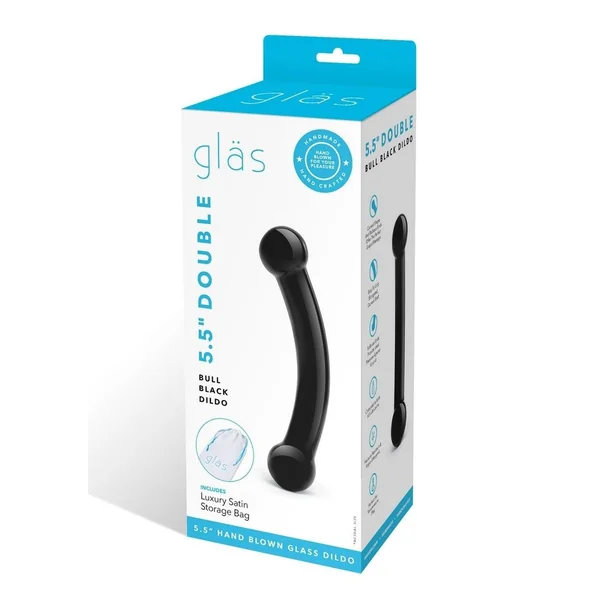 Glas Double Bull Black Dildo
