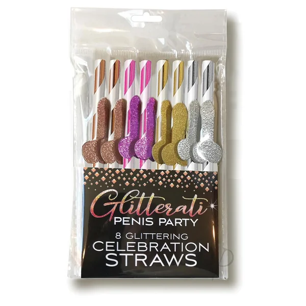 Glitterati Penis Straws Bachelor and Bachelorette Party Supplies