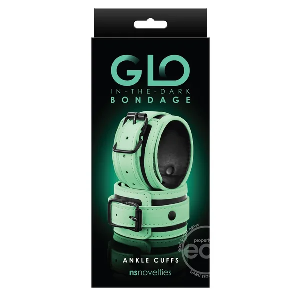 GLO Bondage Glow In The Dark Ankle Cuff - Green