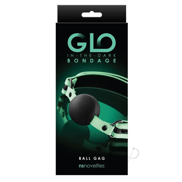 GLO Bondage Glow In The Dark Ball Gag - Green