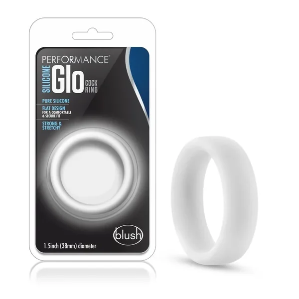 Glow In The Dark – Silicone Cock Ring (White)