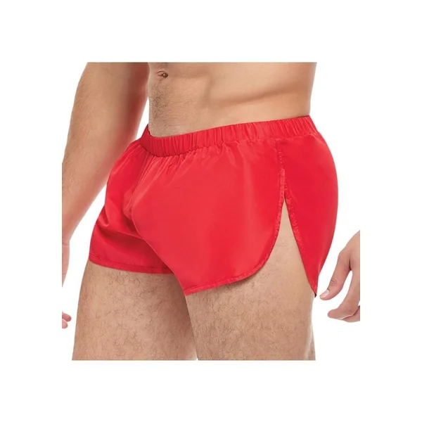 Goal Line Extreme Split Booty Shorts – Small/Medium – Red