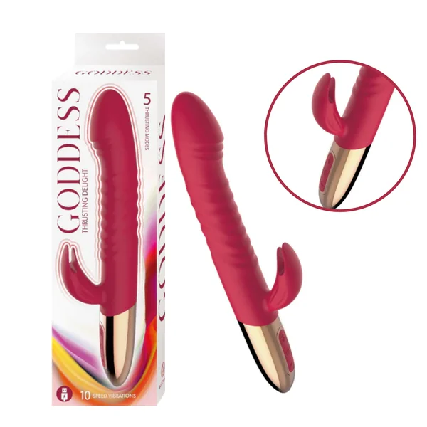 Goddess Dual Stimulating Rechargeable Rabbit Thrusting Vibrator