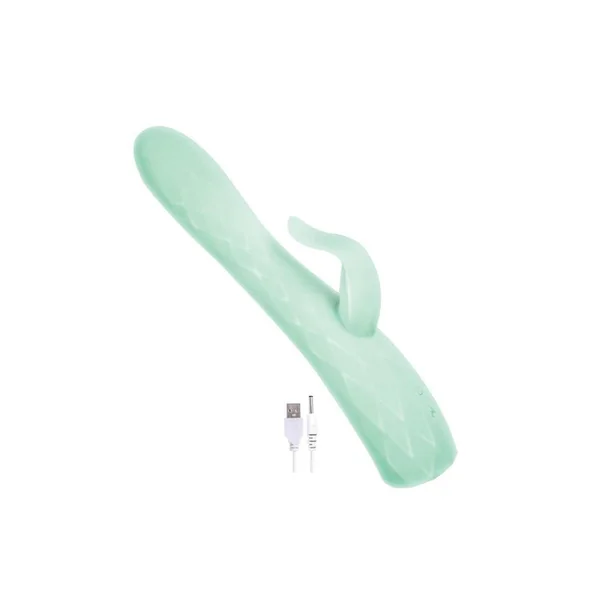 Goddess Heat Up Rotating Rechargeable Silicone Massager – Aqua