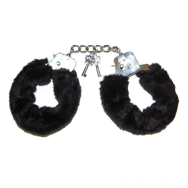 Golden Triangle Furry Love Cuffs Black