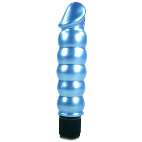 Golden Triangle Pearl Shine Beaded Vibrator Blue