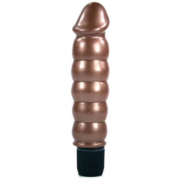 Golden Triangle Pearl Shine Beaded Vibrator Brown