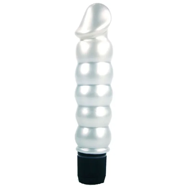 Golden Triangle Pearl Shine Beaded Vibrator White