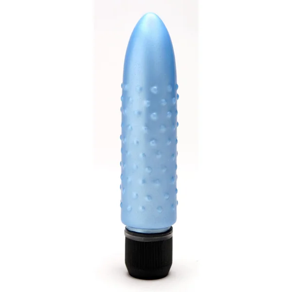 Golden Triangle Pearl Shine Bumpy Vibrator Blue