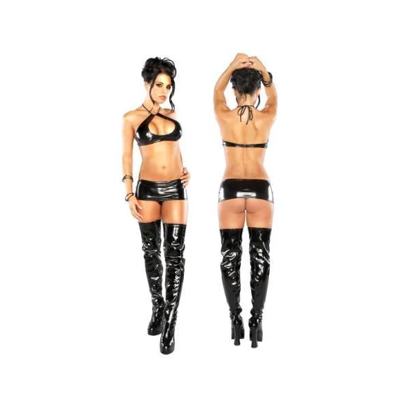 Halter, Mini Skirt, and G Black S/M