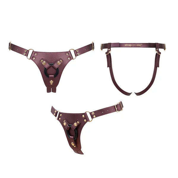 HARNESS SIMILI GENEROUS – ONE SIZE – AUBERGINE
