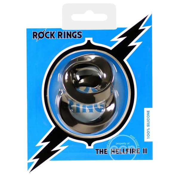 Hellfire 2 piece Silicone Cock Rings Set