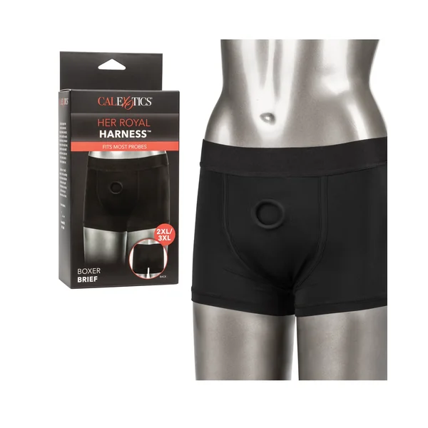 Her Royal Harness Boxer Brief 2XL/3XL - Black