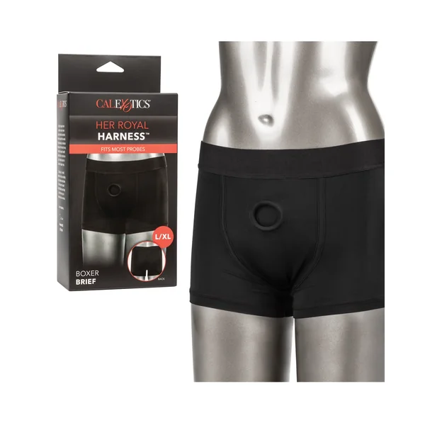 Her Royal Harness Boxer Brief L/XL - Black