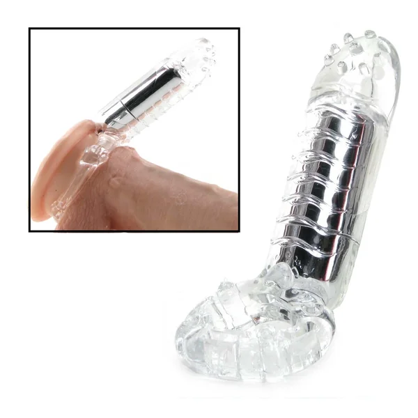 Hero Vibrating Penis Ring and Clitoral Massager Waterproof Clear
