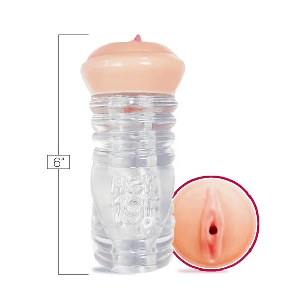 Hey 19!, ClearStroke Dual End Pussy Haley Spades – Clear/Vanilla