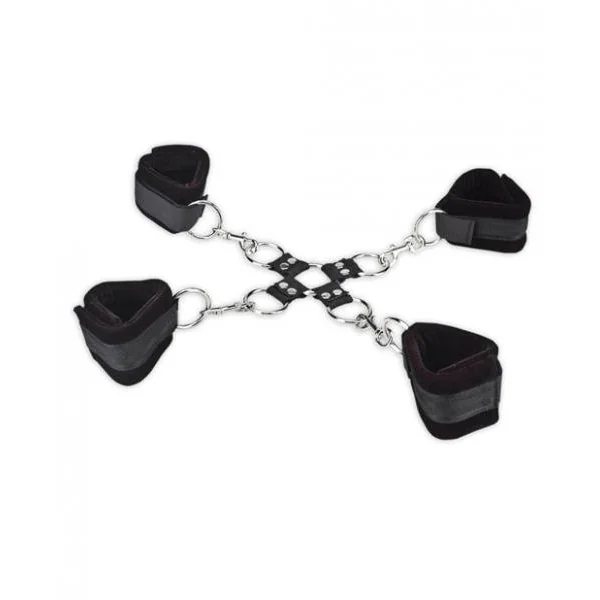 Hog Tie With 4 Universal Soft Restraint Cuffs Adjustable Lux Fetish