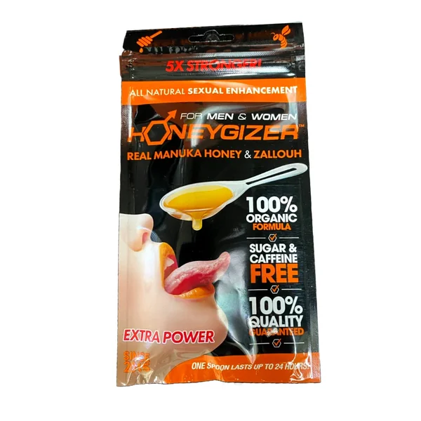Honeygizer All-Natural Sexual Enhancement with Real Manuka Honey - 1 Spoon