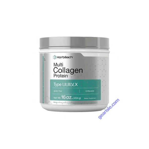 Horbaach Multi Collagen Protein Powder Premium Blend & Joint Health 16 Oz