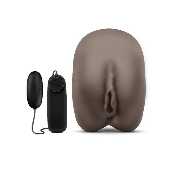 Hot Chocolate Erin The Enchantress Vibrating Masturbator with Wired Remote Control – Pussy and Ass – Chocolate