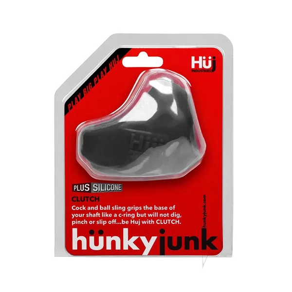 Hunkyjunk Clutch Silicone Cock and Ball Sling - Black