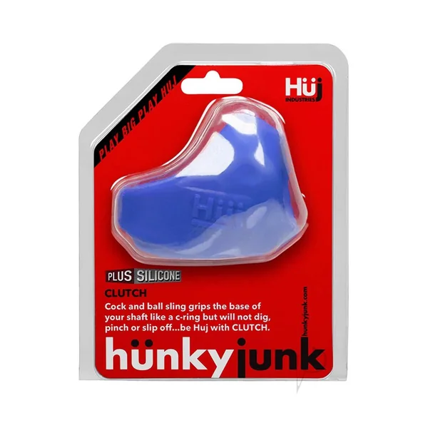 Hunkyjunk Clutch Silicone Cock and Ball Sling - Blue
