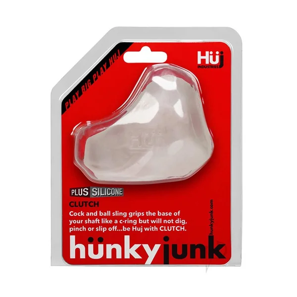 Hunkyjunk Clutch Silicone Cock and Ball Sling - Clear