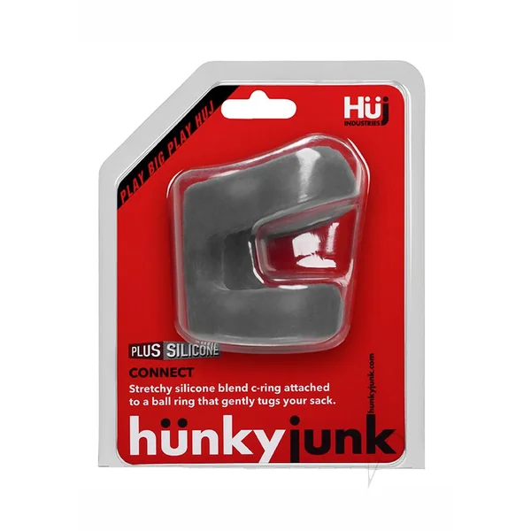 Hunkyjunk Connect Silicone Ball Tugger Cock Ring - Gray