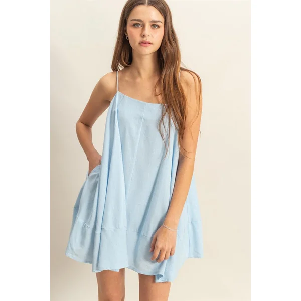 HYFVE A-Line Flowy Mini Cami Dress with Pockets