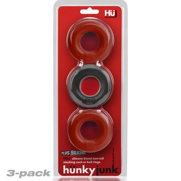 Hünky Junk - HUJ C-Ring - 3-Pack (Cherry/Tar Ice)