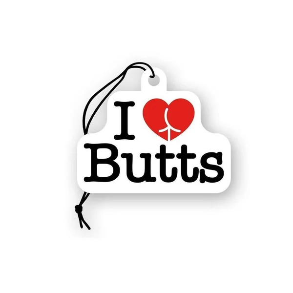 I Love Butts Air Freshener – Red/White/Black