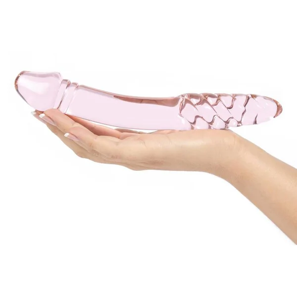 Icicles No 57 Double-Sided Glass Prostate Massager Pink 9 Inch