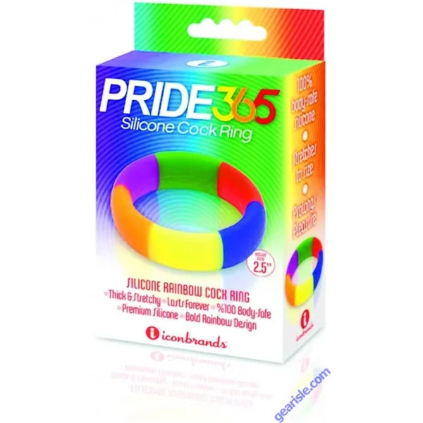 Icon The 9's Pride 365 Rainbow Silicone Cock Ring