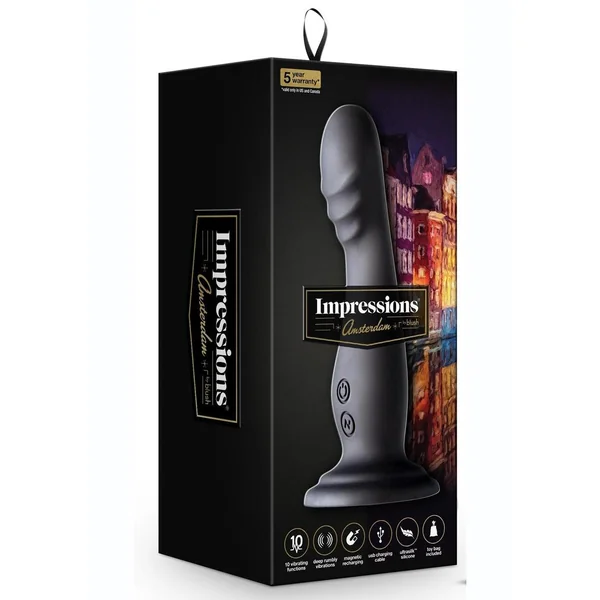Impressions Amsterdam Rechargeable Silicone Vibrator - Black