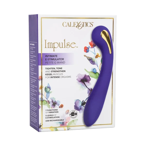 Impulse Intimate E-stimulator Petite G Wand Multi Function G-Spot Massager Silicone Rechargeable Waterproof Purple
