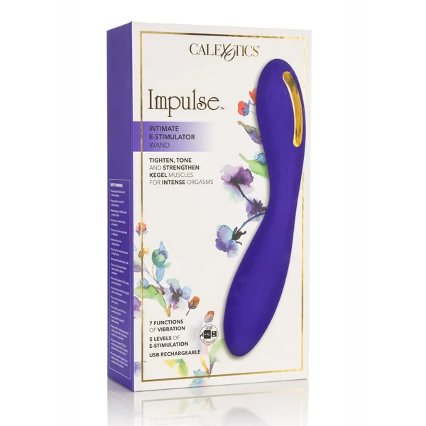Impulse Intimate E-Stimulator Wand Silicone Rechargeable Waterproof Purple