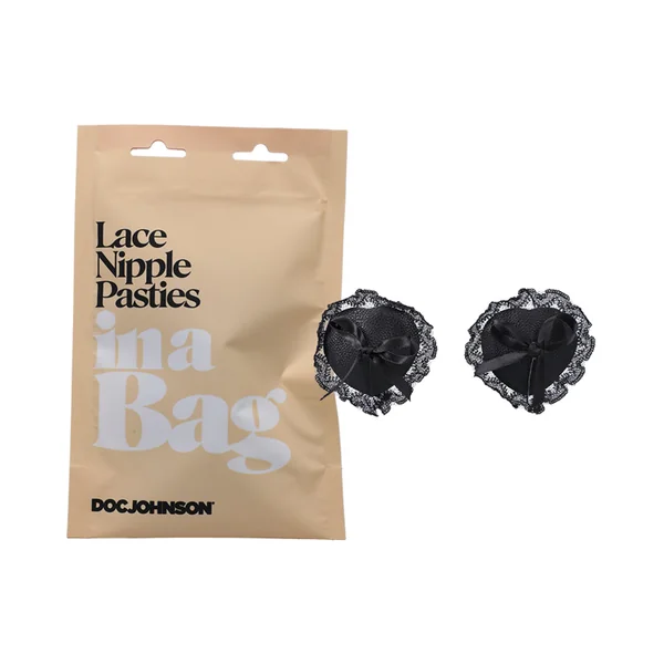 In A Bag Lace Nipple Pasties Black