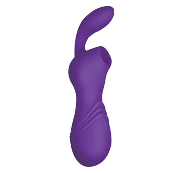 Infinitt Suction Massager Two Rechargeable Silicone Vibrator – Purple