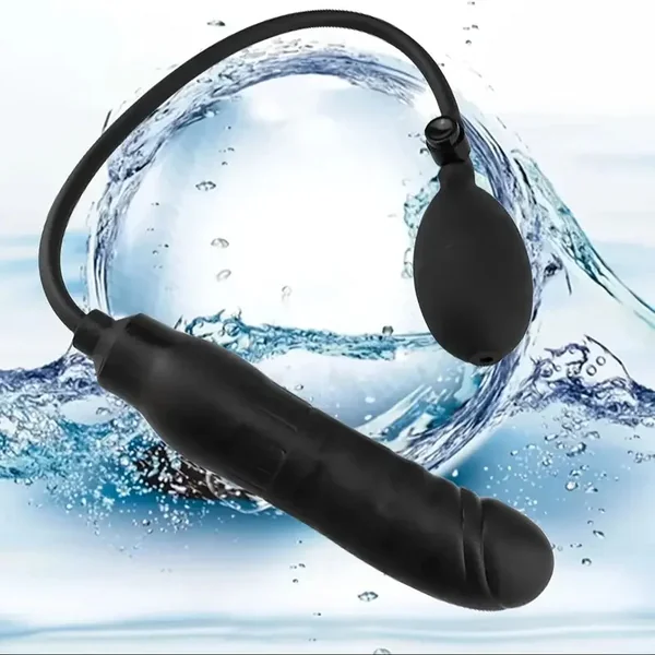 Inflatable Dildo Anal Plug With Pump SM Anal Plug Expansion Training