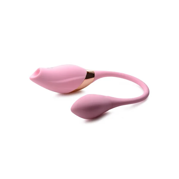 Inme Shegasm 8x Tandem Plus Rechargeable Silicone Suction Clitoral Stimulator and Egg – Pink