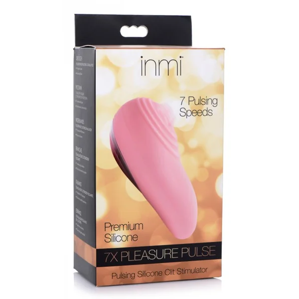Inmi 7X Pleasure Pulse Silicone Rechargeable Clitoral Stimulator - Pink