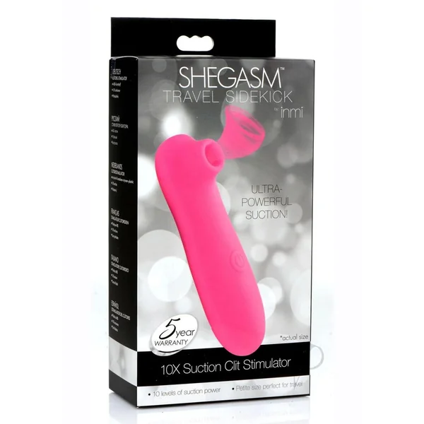 Inmi Shegasm Travel Sidekick 10X Suction Clit Stimulator - Pink