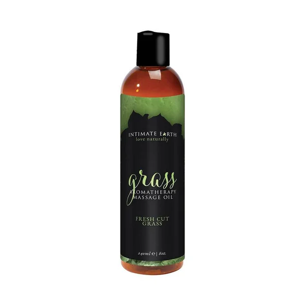 Intimate Earth - Aromatherapy Massage Oil - Grass - Fresh Cut Grass - 8oz