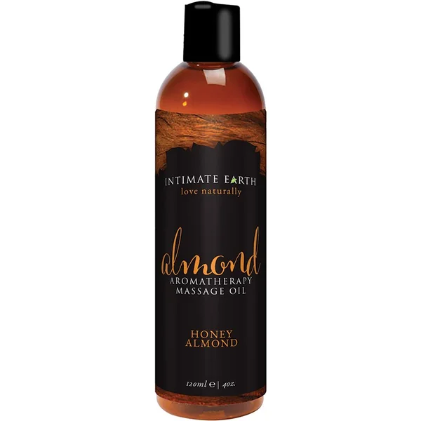 Intimate Earth Aromatherapy Massage Oil Honey Almond 4 Ounces