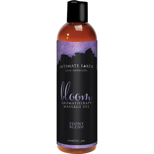 Intimate Earth Bloom Aromatherapy Massage Oil Peony Blush 4 Ounce