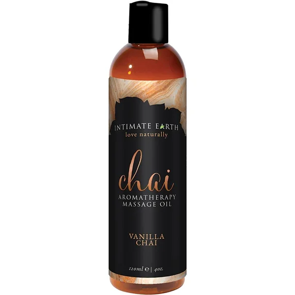 Intimate Earth Chai Aromatherapy Massage Oil Vanilla Chai 4 Ounce