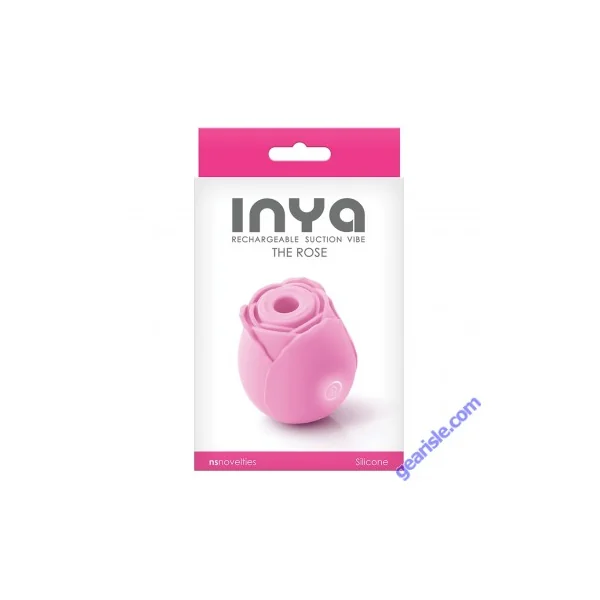 Inya The Rose Rechargeable Suction Silicone Vibrator Pink