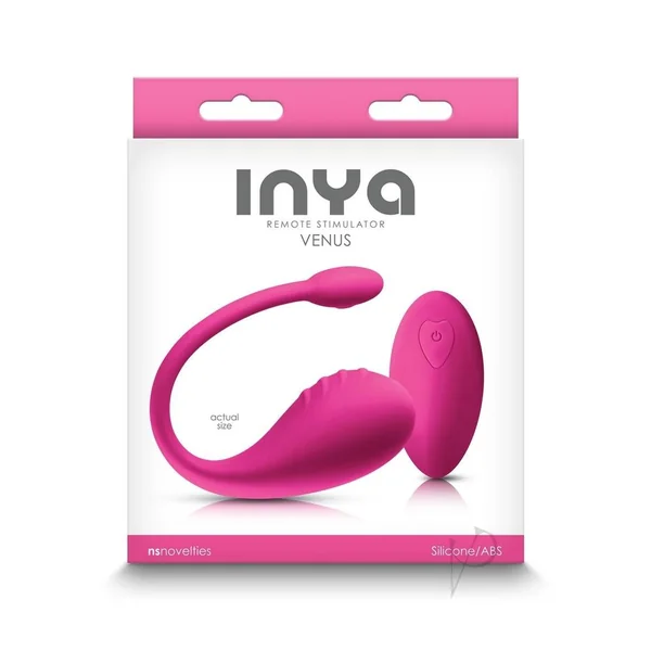 Inya Venus Rechargeable Silicone Vibrator with Remote Control - Pink
